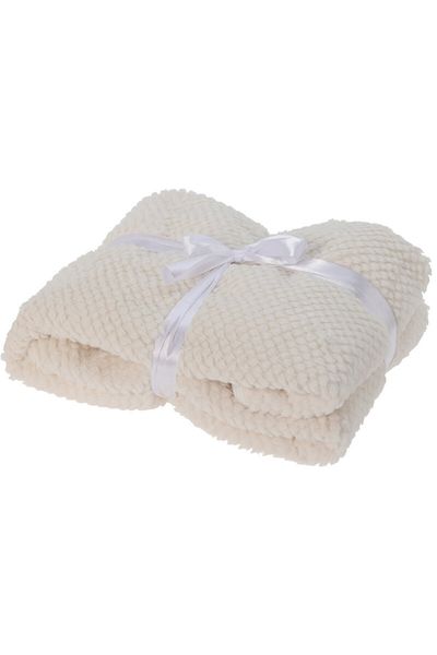 Excellent Houseware Wool blanket 130 x 160 cm cream