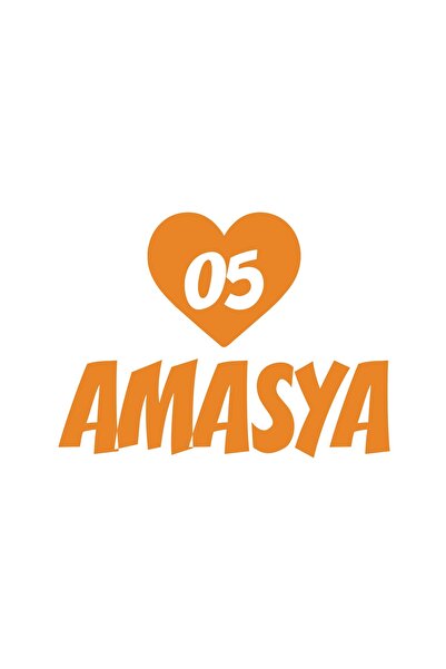 Reysa Tasarım ملصق سيارة على شكل قلب 05 أمشية مقاس 17 × 17 سم برتقالي