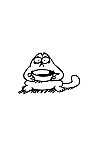 Reysa Tasarım Funny Cat Car Sticker 17X17 cm Black