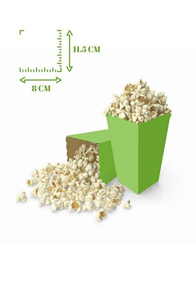 Mielibon 8-Piece Green Corn Box Popcorn Box Party Presentation Set