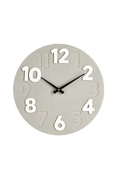 Bizzotto Wall Clock MDF White Beige Timing 40x4.5 cm