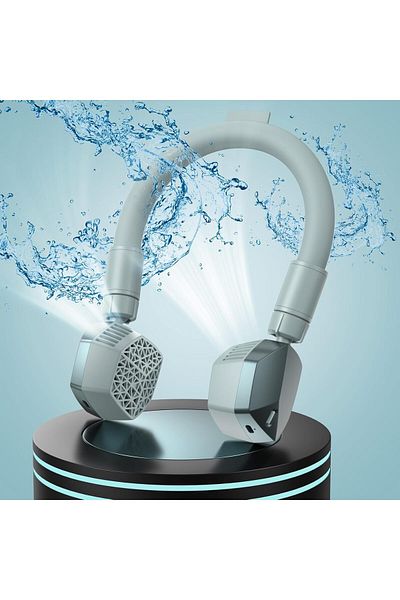 Generic The Newest Neck Cooling Tube and Portable Fan 2 in 1, Reusable Ice Ring, Wearable Neck Cooler Person