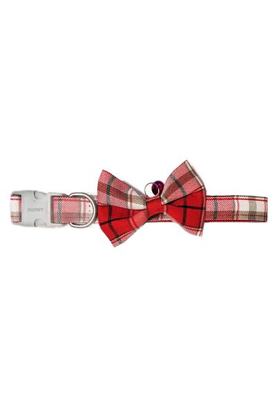 Ropet Bow Tie Collar for Dogs, with Bell, 27-37cm/15mm, Red, Ropet