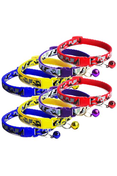 Ropet Set of 8 Ropet® collars, Adjustable, 18-32cm, Multicolor