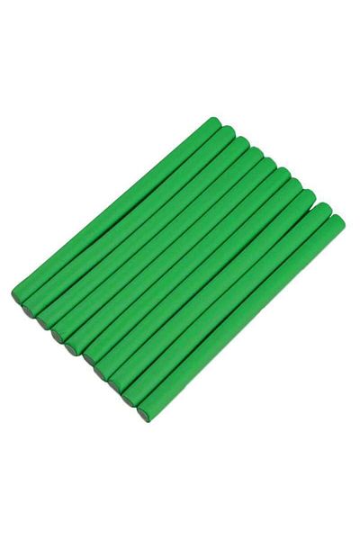 SIKS Set of 10 SIKS Curlers, Application on Wet/Dry Hair, Flexible, Number 2, Green Color