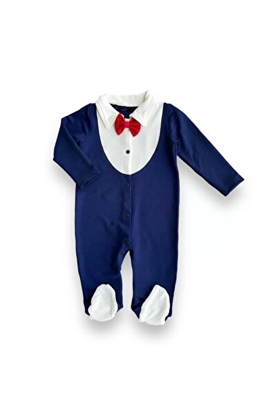 İsmiyle Al 0-3 3-6 6-9 Months Tuxedo Bow Tie Baby Boy Jumpsuit