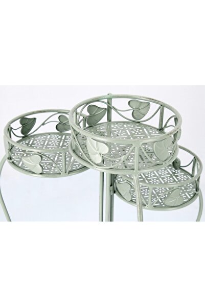 Bizzotto Flower stand green steel Harriet 22x65 cm