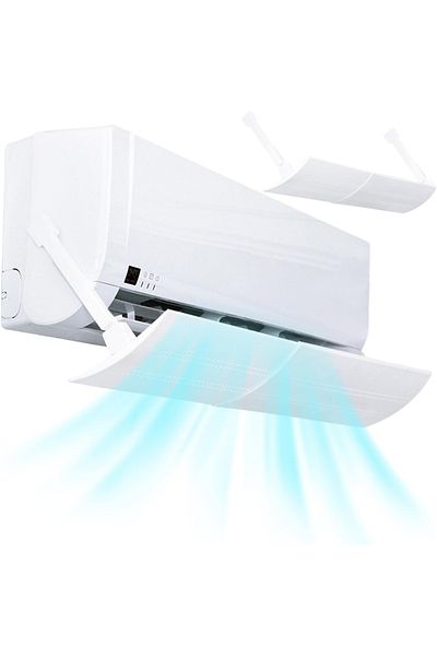 Lumely White Adjustable Air-Conditioning Windshield, Universal Adjustable Air Shunt Hood,Hanging Design