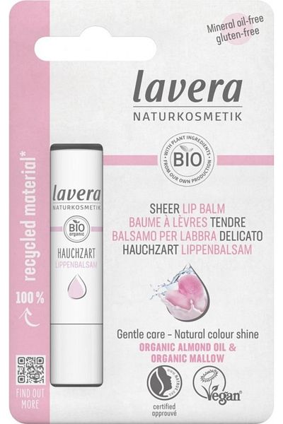 Lavera Pink lip balm with organic almond oil and organic mallow, 4.5g, Lavera