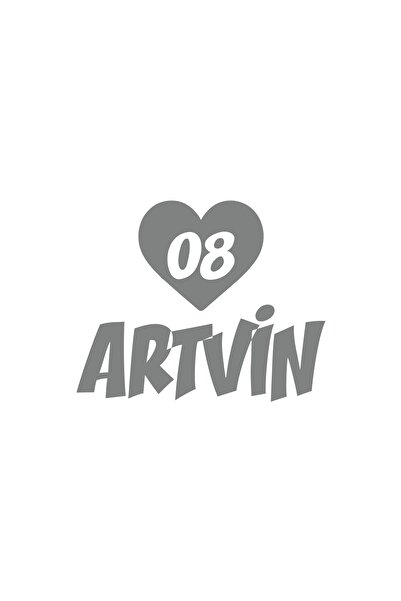 Reysa Tasarım ملصق سيارة على شكل قلب 08 ارتفين مقاس 17x17 سم رمادي