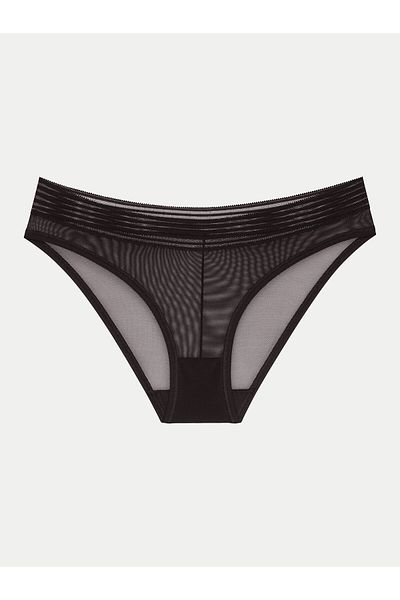 Triumph Women's Set of 2 pairs of classic briefs 10218591 TEMPTING SHEER HIGHLEG TAI 2P Black