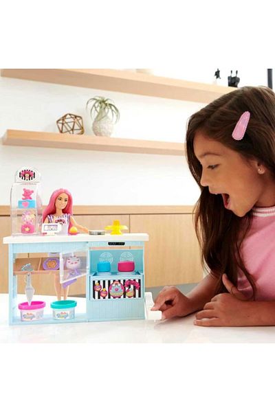 mattel Barbie You Can Be - Pastry Shop Playset with 20 Accessories