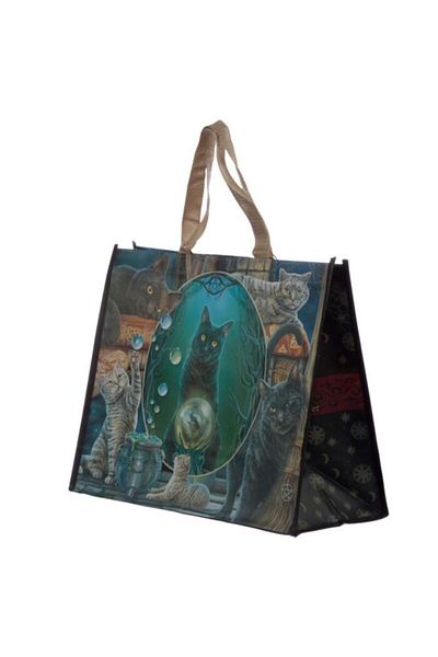 Puckator Geanta / Sacosa de cumparaturi, Lisa Parker, model pisica Magic Cat Montage, Shopping Bag
