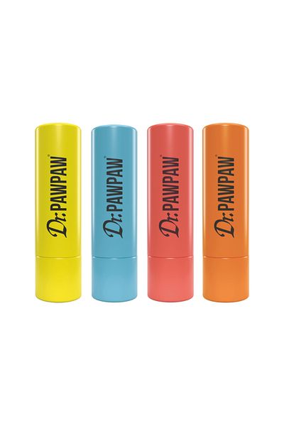 Dr.Pawpaw Set of 4 lip balms, with pawpaw, castor oil and aloe vera, Dr. PAWPAW, 4 x 4 g