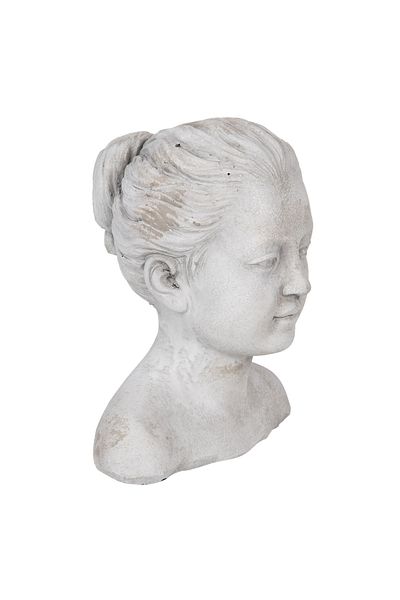Clayre & Eef Bust Woman Gray Stone 17x16x20 cm