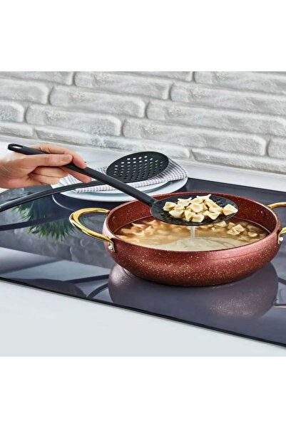 Saint Belisama Concept 5 Piece Fireproof Non-Stick Teflon Coated Ladle Colander Spatula Spoon Set