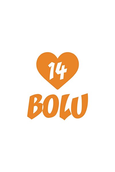 Reysa Tasarım ملصق سيارة على شكل قلب 14 بولو مقاس 17x17 سم برتقالي