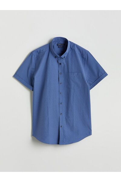 LC Waikiki LCWAIKIKI Classic Regular Fit Kısa Kollu Ekose Oxford Erkek Gömlek