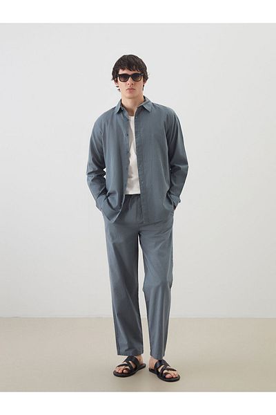 LC Waikiki New Season Comfortable Fit Linen Blend Men's Trousers - S5Fq94Z8