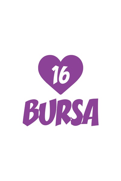 Reysa Tasarım ملصق سيارة على شكل قلب 16 بورسا مقاس 17x17 سم أرجواني