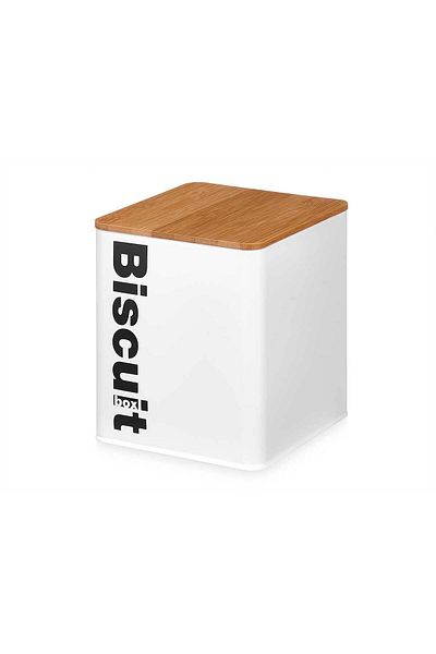 Arte Regale White metal biscuit box