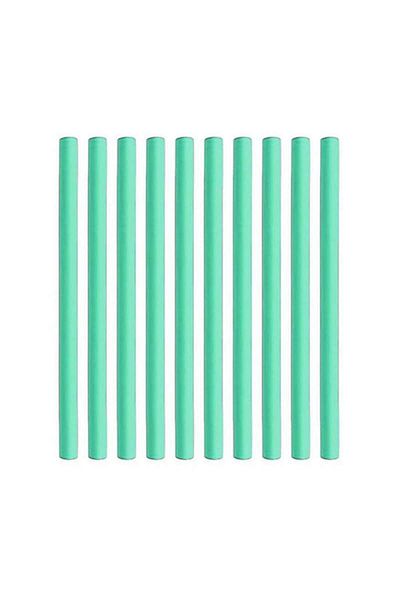 SIKS Set of 10 SIKS® curlers for wet/dry hair, flexible, size 4, turquoise color