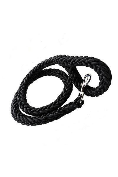 Ropet Lesa impletita pentru caine de talie mare, grosime 25mm, 120cm, Negru, Ropet