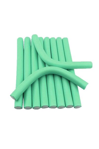 SIKS Set of 10 SIKS® curlers for wet/dry hair, flexible, size 1, turquoise color