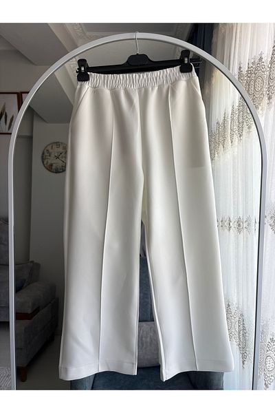 MODA EGE Wide Leg Scuba Pants