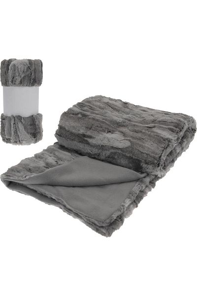 Excellent Houseware Microplush blanket 130 x 150 cm gray