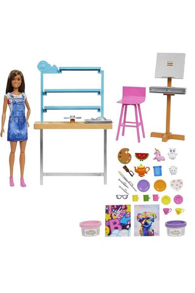 mattel Set de joaca Barbie Self-Care, Studioul de creare si relaxare