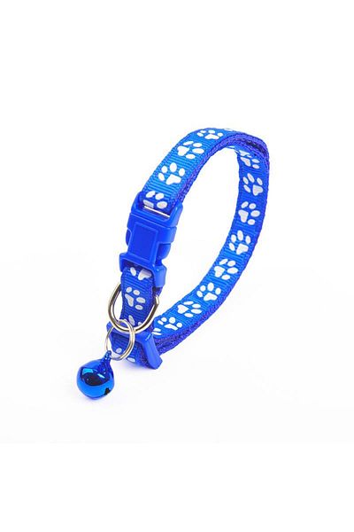 Ropet Adjustable collar with bell for dogs and cats, 18-32cm/1cm, Blue, Ropet