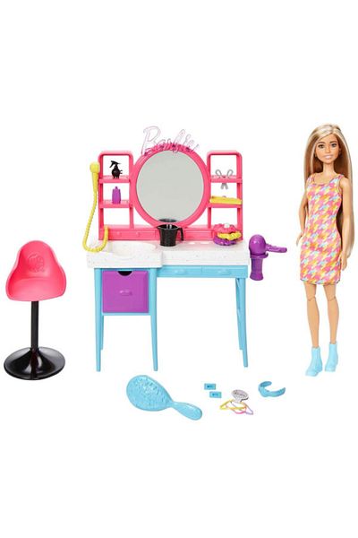mattel Set joaca Barbie, Color-Change Hair Salon de coafura