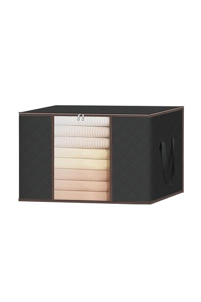 Teno Teno® Small Storage and Organization Box, foldable, 60L, 46x 48x 28 cm, black