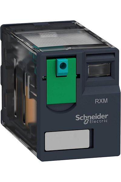 Schneider Electric Schneider Signaling Zelio Relay, Miniature plug-in relay, 6A, 4 CO, with lockable test button, 24V D