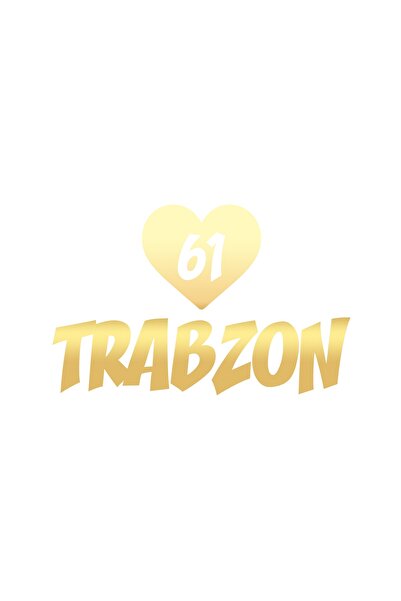 Reysa Tasarım ملصق سيارة على شكل قلب 61 ترابزون مقاس 17x17 سم ذهبي