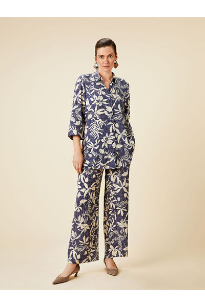LC Waikiki Mixed Patterned Women's Trousers with Elastic Waist