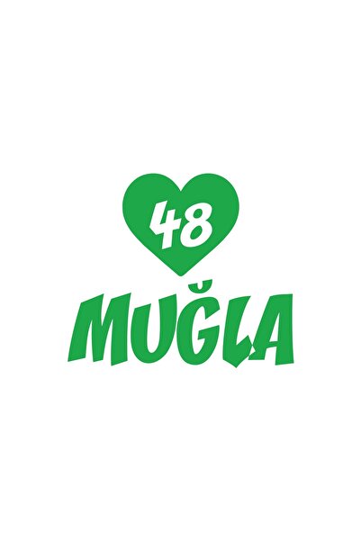 Reysa Tasarım ملصق سيارة على شكل قلب 48 موغلي مقاس 17 × 17 سم باللون الأخضر