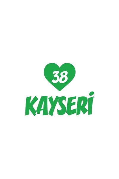 Reysa Tasarım ملصق سيارة كايسار 38 على شكل قلب مقاس 17x17 سم باللون الأخضر