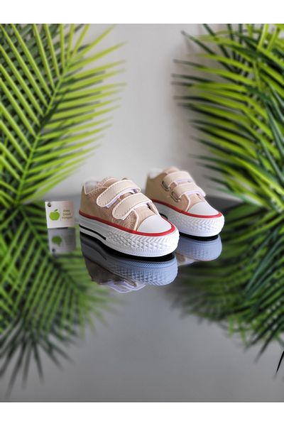 elma bebe Comfortable Fit Girl Boy Baby Unisex Baby Kids Lighted Velcro Linen Canvas Sneaker Sports Shoes