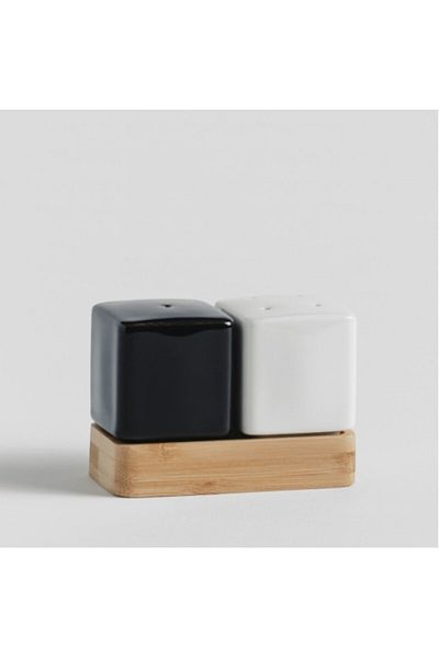 HomeVibes Set 2 recipiente sare si piper CHESSO 9 x 4 cm