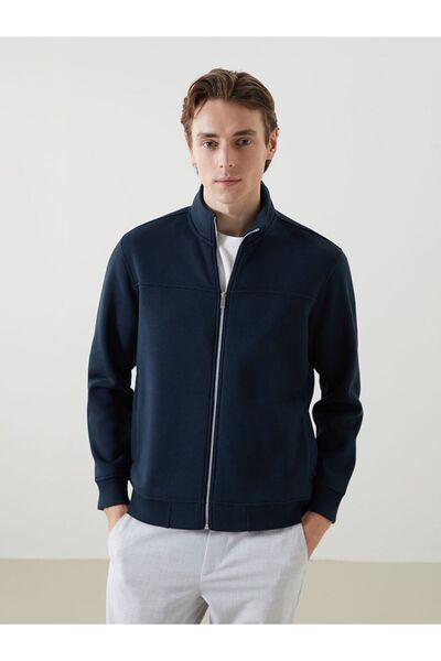 LC Waikiki High Collar Long Sleeve Men's Zipper Sweatshirt
