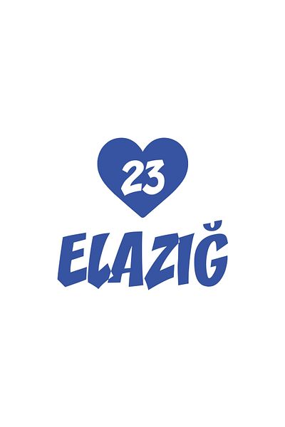 Reysa Tasarım Heart 23 Elazığ Car Sticker 17X17 cm Blue