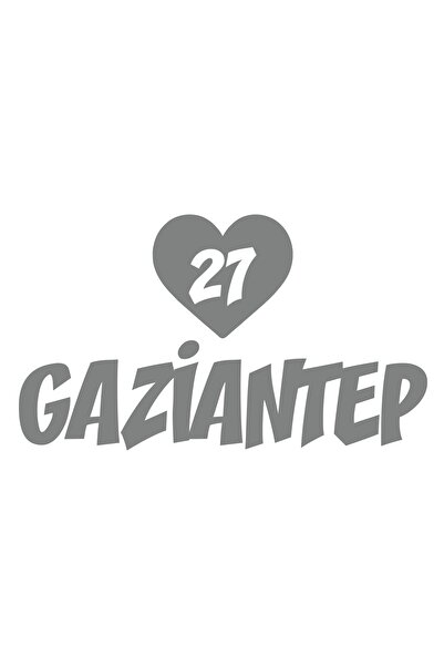 Reysa Tasarım ملصق سيارة قلب 27 غازي عنتاب مقاس 17x17 سم رمادي