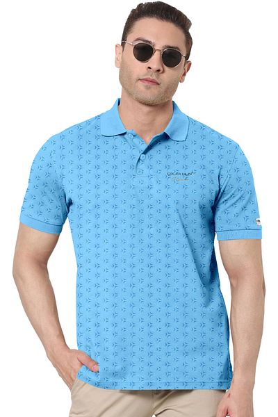 COLOR HUNT 100% Cotton Mens Collar Neck T- Shirt with Treding Prints