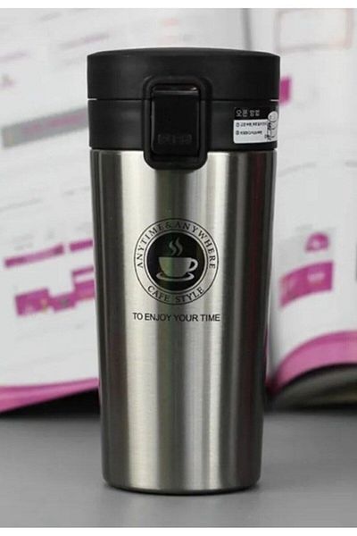 Lexi Bella Keep Warm Cold up to 12 Hours Filtered Gray Mug Thermos 380 ml Double Layer Camping Thermos Sus 304
