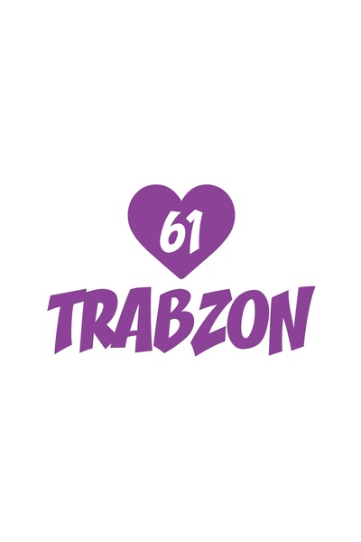 Reysa Tasarım ملصق سيارة على شكل قلب 61 ترابزون مقاس 17x17 سم أرجواني