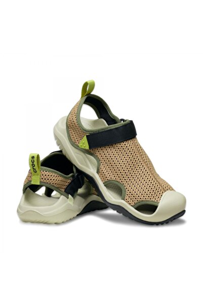 Crocs 211095 Swiftwater Prm1 Mesh Deck Sanda m Beige Men's Sandals
