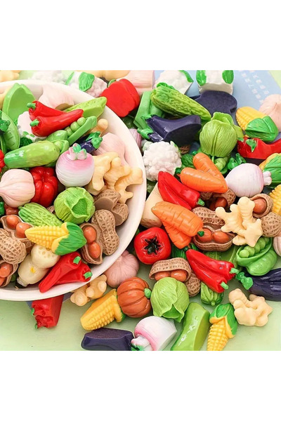 LavinTheMavi Mini Sebze Oyuncak Seti - SADECE, Rastgele 5 Parça