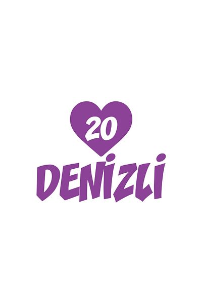 Reysa Tasarım Heart 20 Denizli Car Sticker 17X17 cm Purple